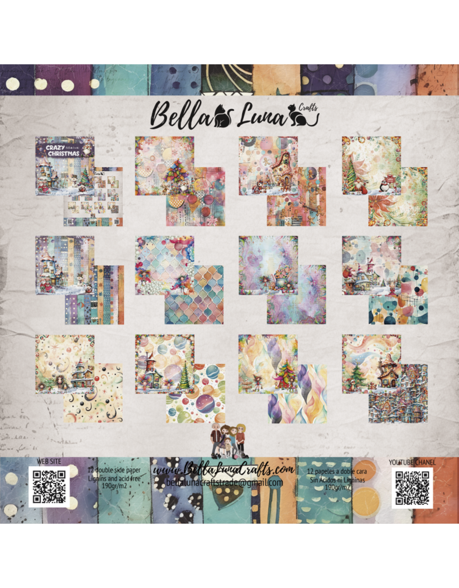 BELLA LUNA BELLA LUNA CRAZY CHRISTMAS 12x12 COLLECTION PACK
