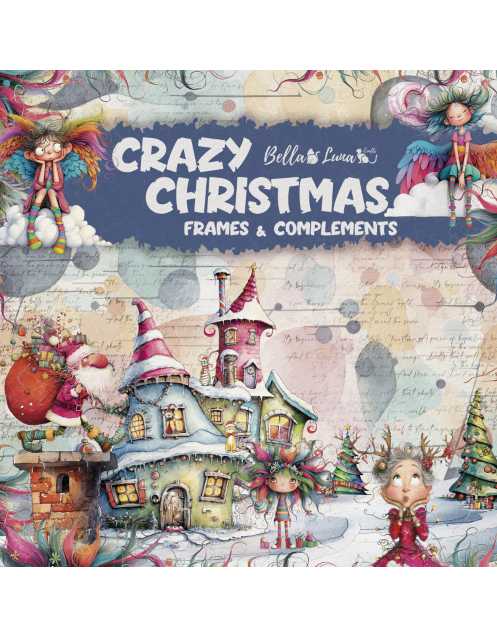 BELLA LUNA BELLA LUNA CRAZY CHRISTMAS FRAMES AND COMPLIMENTS 12x12 COLLECTION PACK
