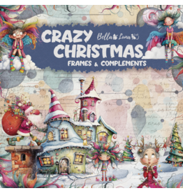 BELLA LUNA BELLA LUNA CRAZY CHRISTMAS FRAMES AND COMPLIMENTS 12x12 COLLECTION PACK