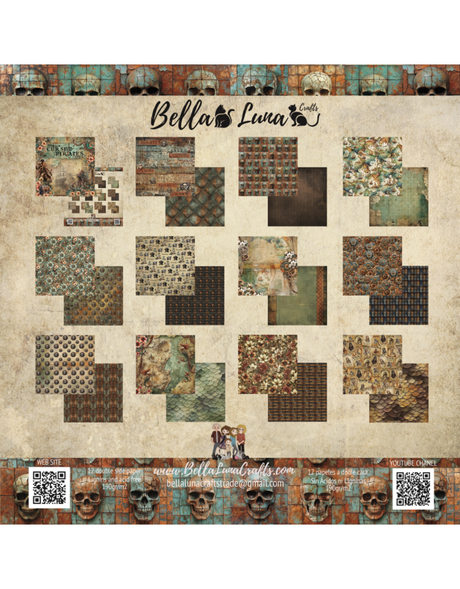 BELLA LUNA BELLA LUNA CURSED PIRATES BASICS 12x12 COLLECTION PACK