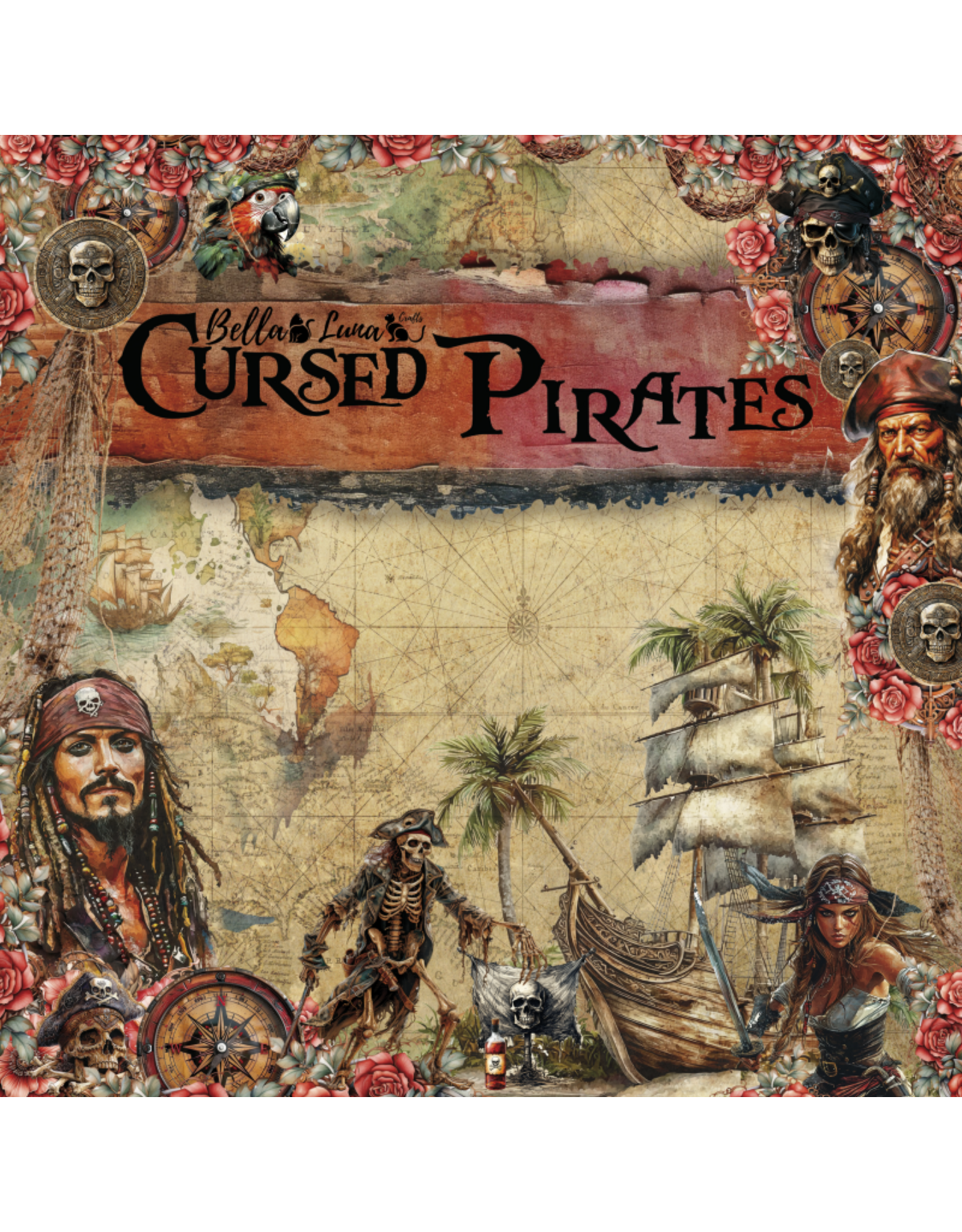 BELLA LUNA BELLA LUNA CURSED PIRATES 12x12 COLLECTION PACK