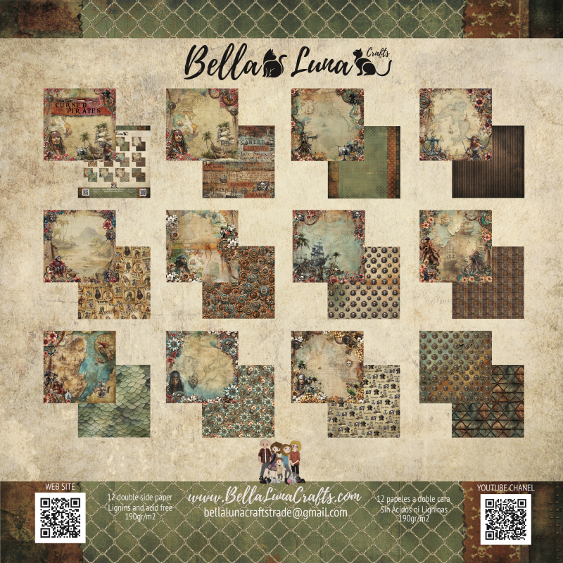 BELLA LUNA BELLA LUNA CURSED PIRATES 12x12 COLLECTION PACK