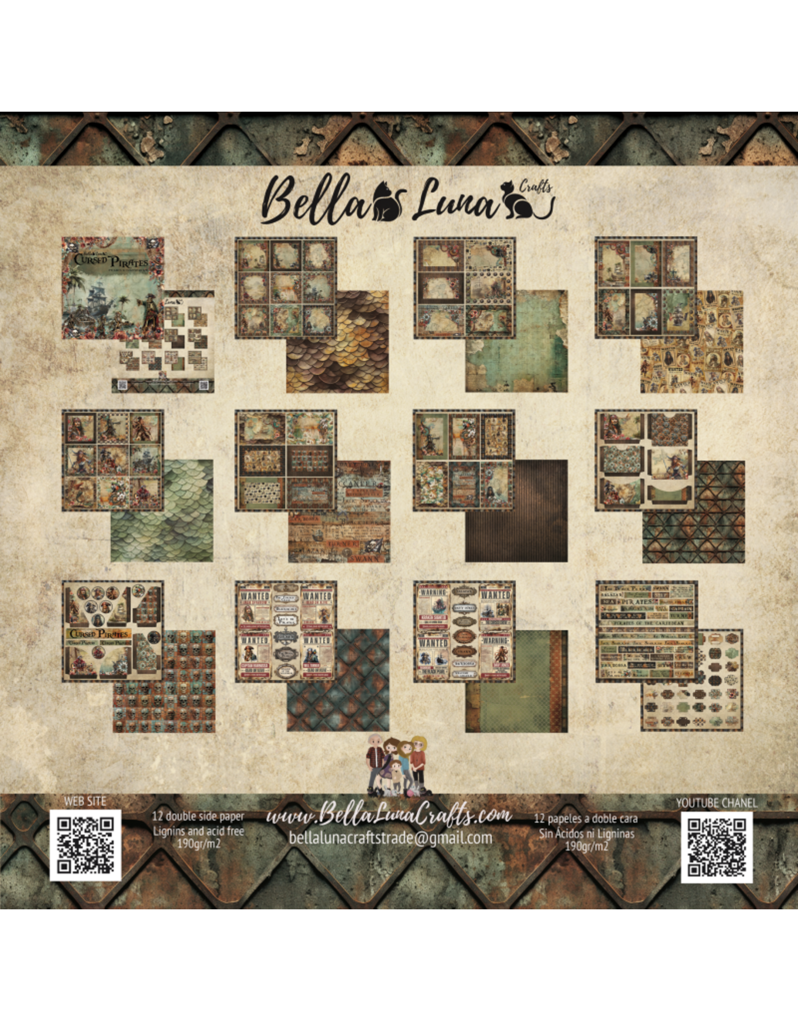 BELLA LUNA BELLA LUNA CURSED PIRATES FRAMES AND COMPLIMENTS 12x12 COLLECTION PACK
