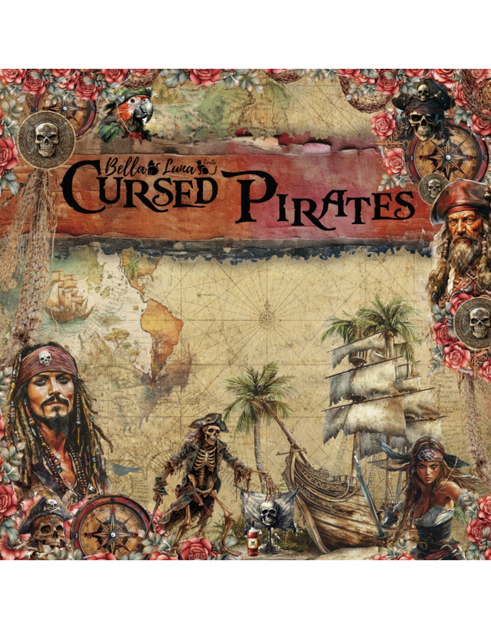 BELLA LUNA BELLA LUNA CURSED PIRATES 8x8 COLLECTION PACK