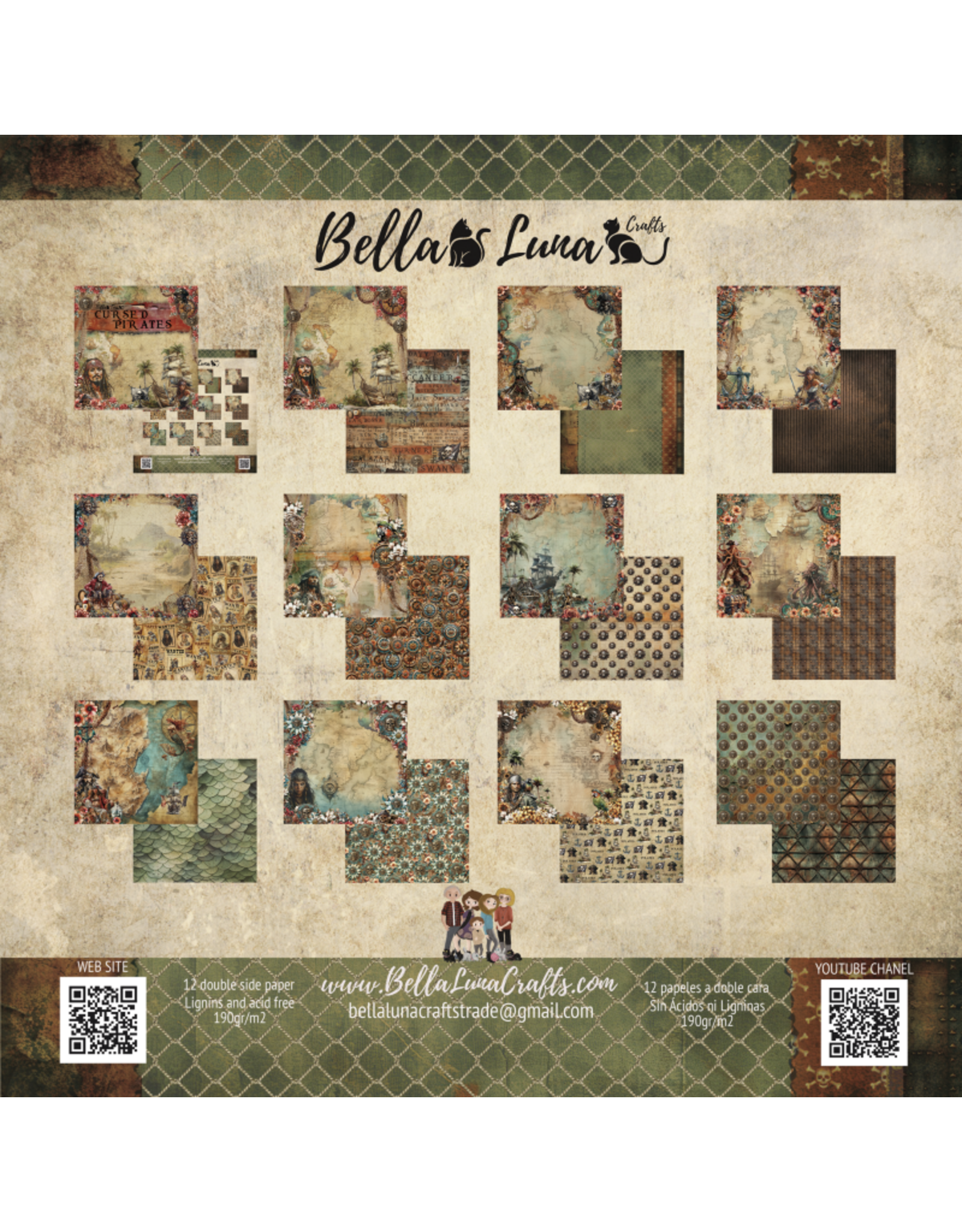 BELLA LUNA BELLA LUNA CURSED PIRATES 8x8 COLLECTION PACK