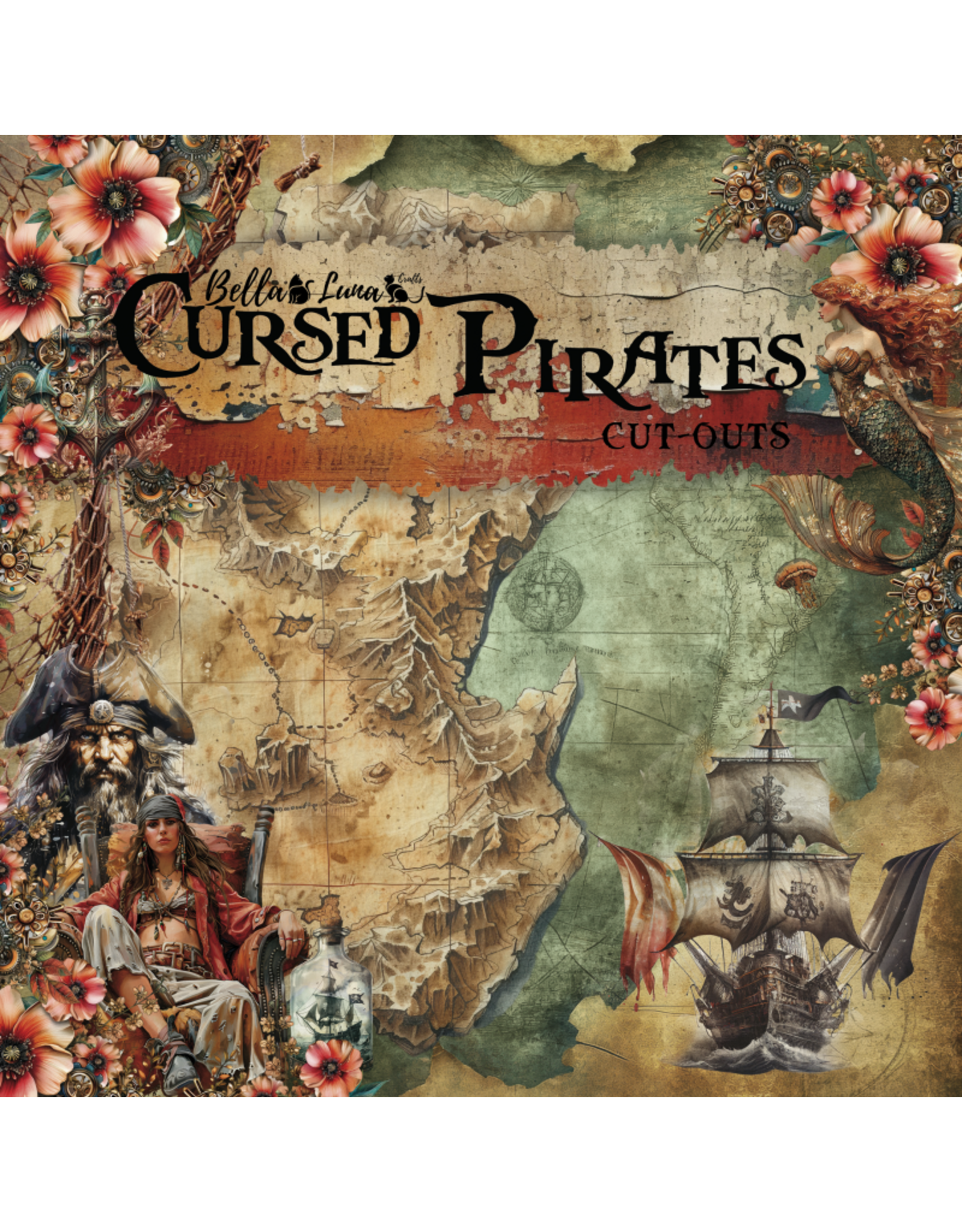 BELLA LUNA BELLA LUNA CURSED PIRATES CUT OUTS 8x8 COLLECTION PACK