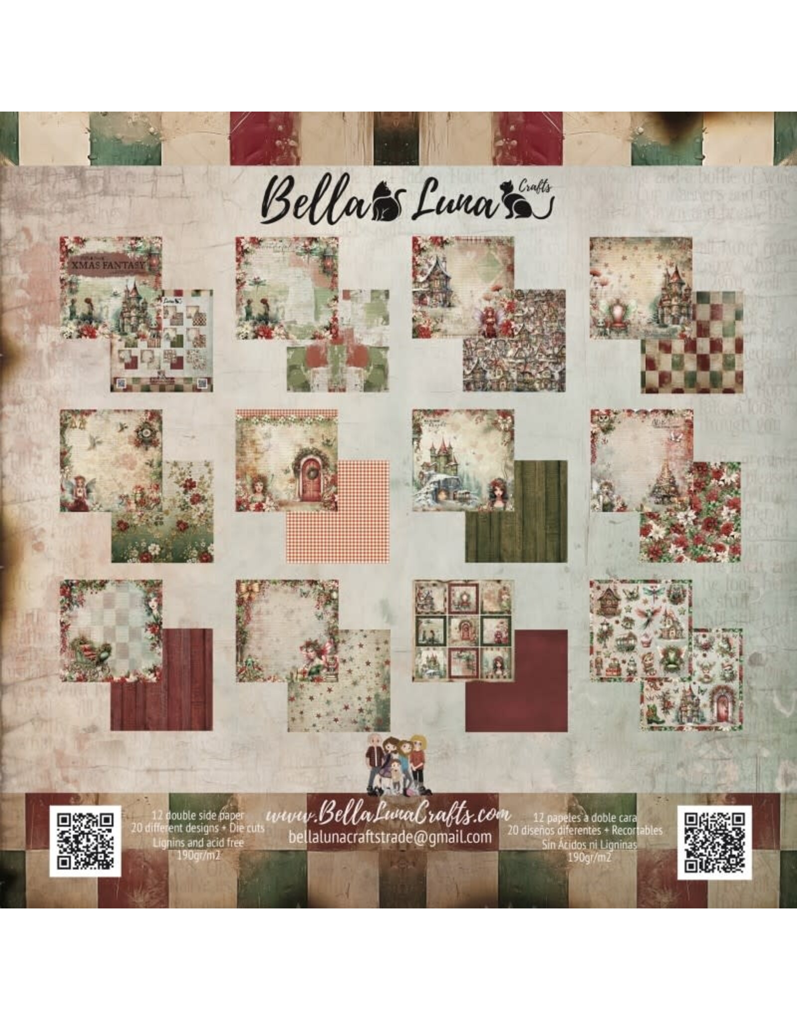 BELLA LUNA BELLA LUNA XMAS FANTASY 12x12 COLLECTION PACK