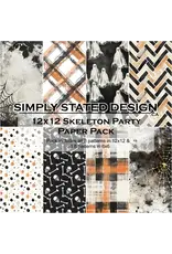 SIMPLY STATED SIMPLY STATED SKELETON PARTY 12x12 PAPER PACK
