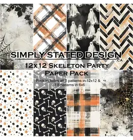 SIMPLY STATED SIMPLY STATED SKELETON PARTY 12x12 PAPER PACK