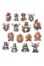 SIMPLY STATED SIMPLY STATED STEAMPUNK CHRISTMAS CHARACTER EPHEMERA