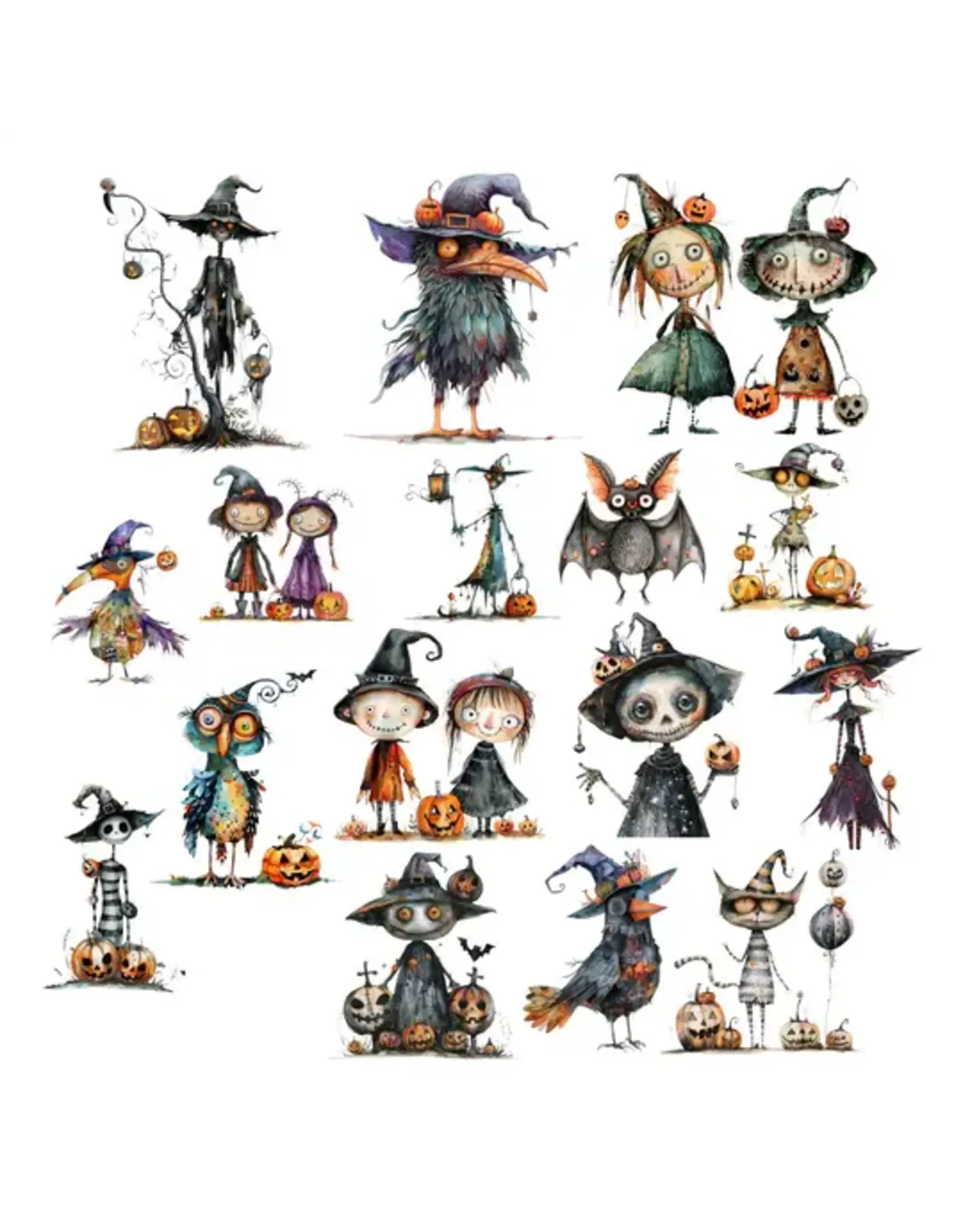 SIMPLY STATED SIMPLY STATED HALLOWEEN TOWN QUIRKY CHARACTER EPHEMERA