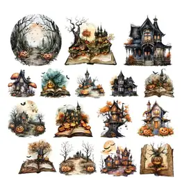 SIMPLY STATED SIMPLY STATED HALLOWEEN TOWN SCENES EPHEMERA