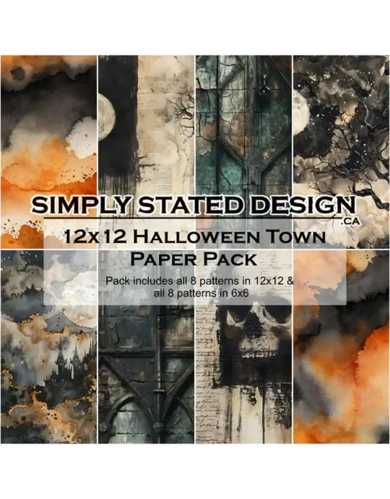 SIMPLY STATED SIMPLY STATED HALLOWEEN TOWN 12x12 PAPER PACK