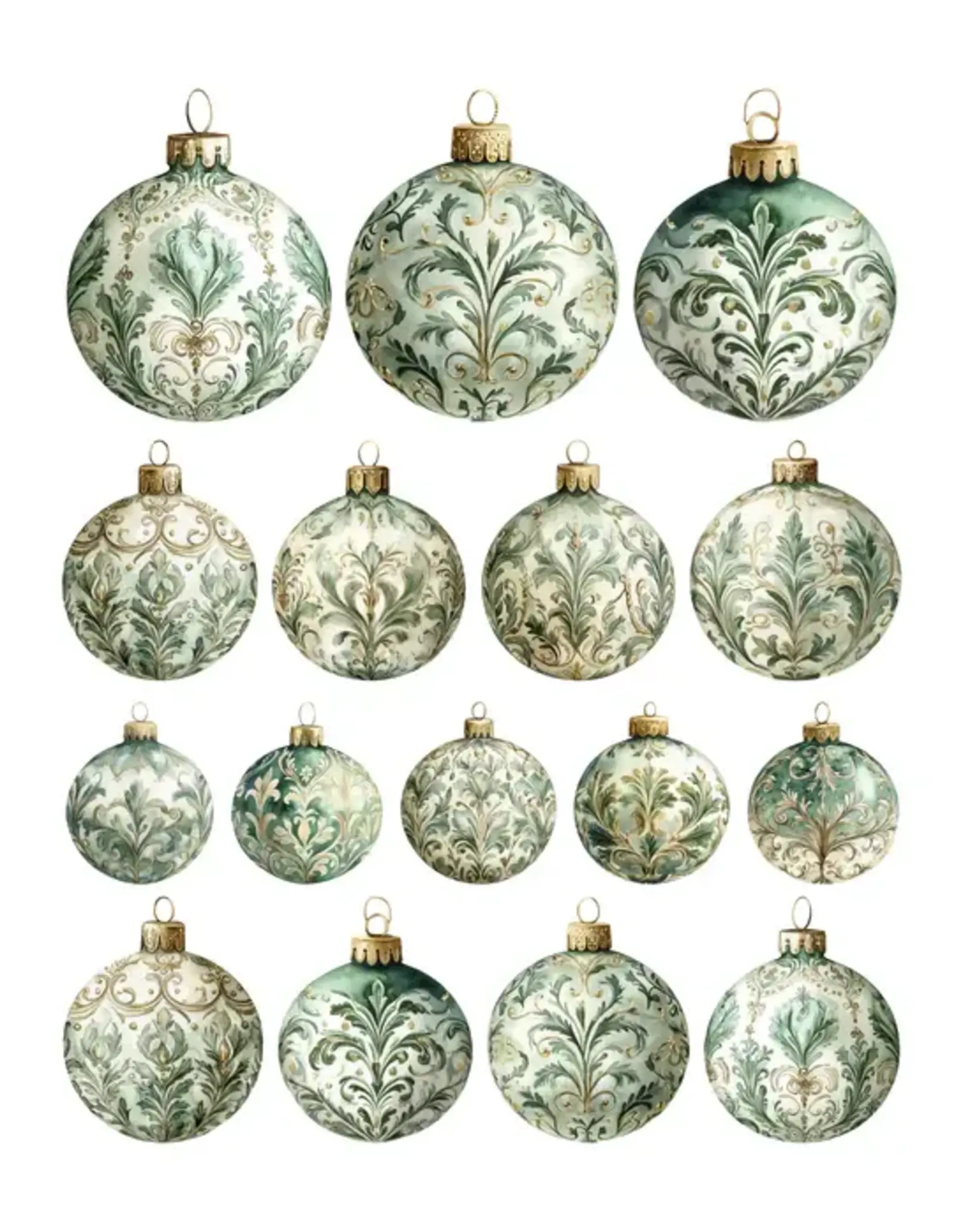 SIMPLY STATED SIMPLY STATED GOLDEN EVERGREEN ORNAMENTS EPHEMERA