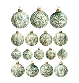 SIMPLY STATED SIMPLY STATED GOLDEN EVERGREEN ORNAMENTS EPHEMERA