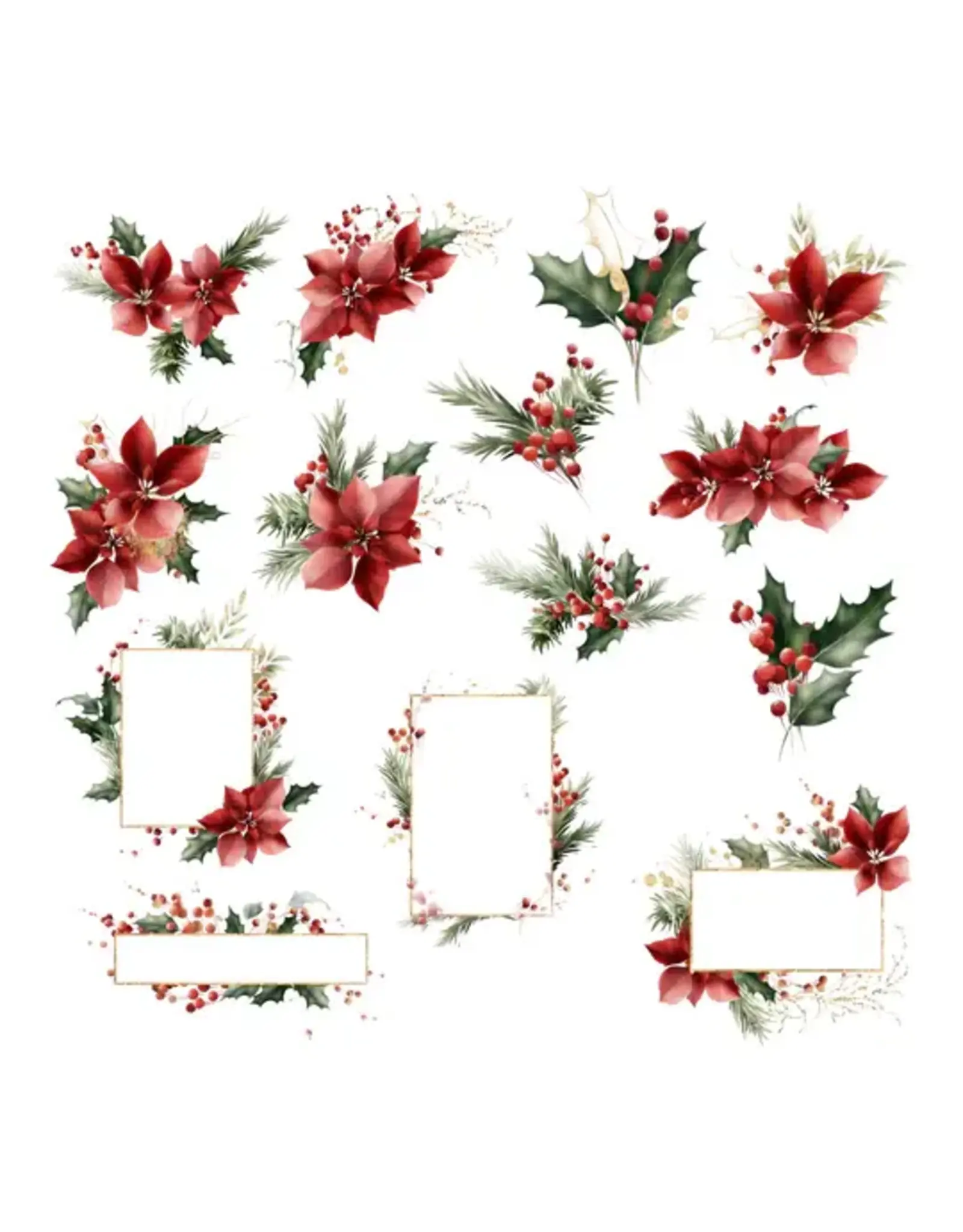 SIMPLY STATED SIMPLY STATED CLASSIC CHRISTMAS POINSETTIA EPHEMERA