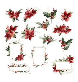 SIMPLY STATED SIMPLY STATED CLASSIC CHRISTMAS POINSETTIA EPHEMERA