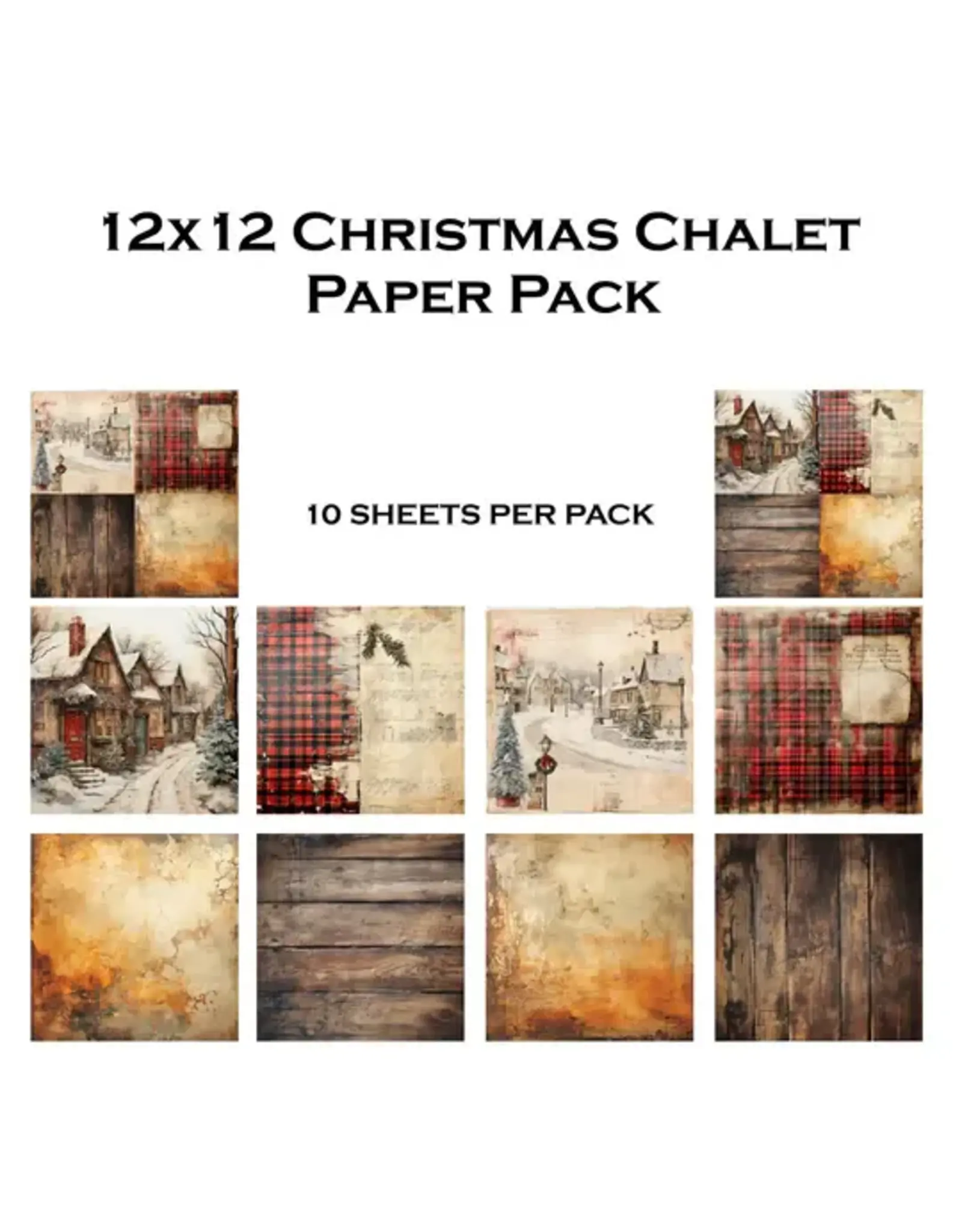 SIMPLY STATED SIMPLY STATED CHRISTMAS CHALET 12x12 PAPER PACK