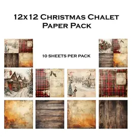 SIMPLY STATED SIMPLY STATED CHRISTMAS CHALET 12x12 PAPER PACK