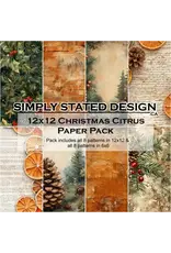 SIMPLY STATED SIMPLY STATED CHRISTMAS CITRUS 12x12 PAPER PACK