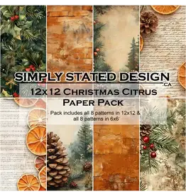 SIMPLY STATED SIMPLY STATED CHRISTMAS CITRUS 12x12 PAPER PACK