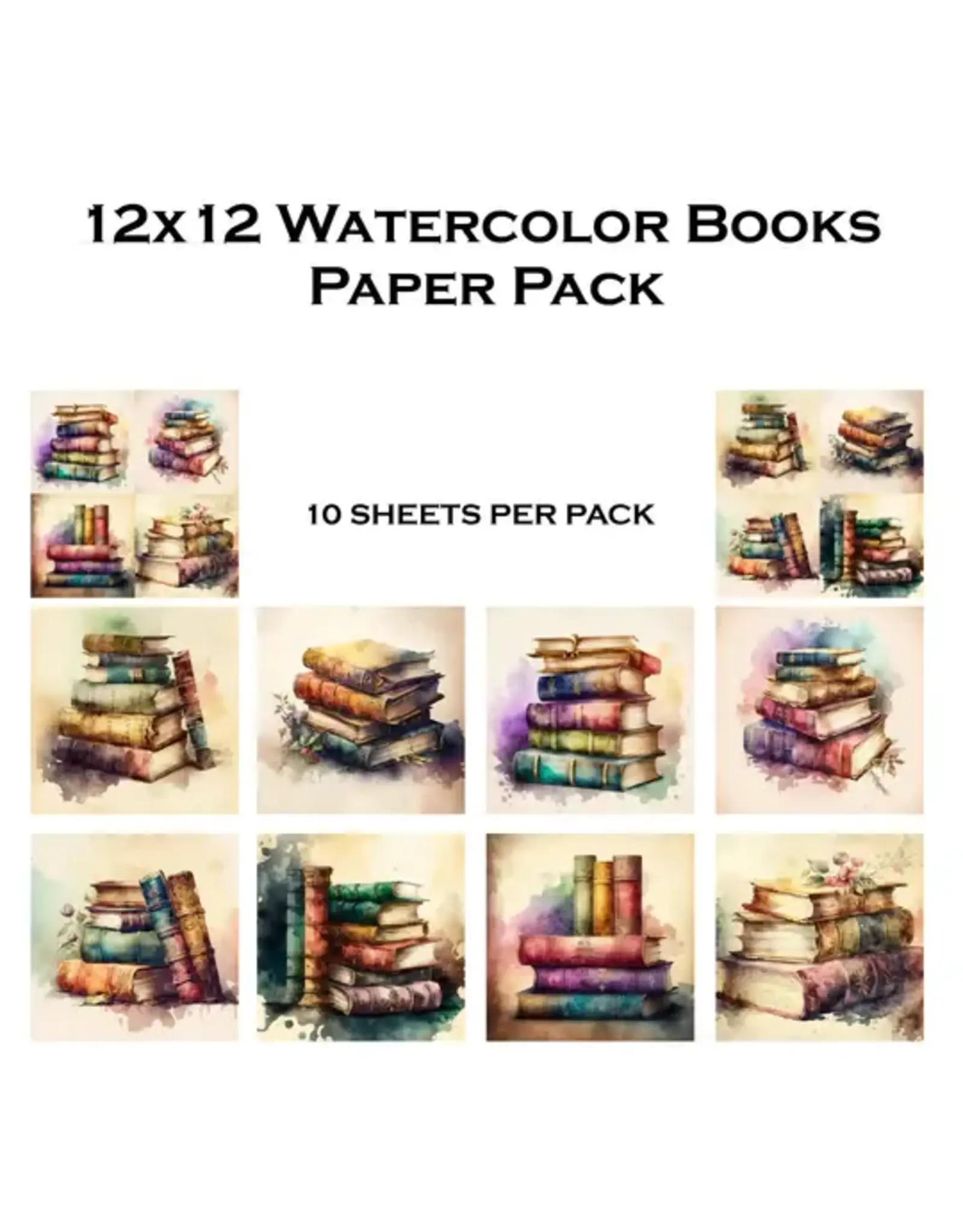 SIMPLY STATED SIMPLY STATED WATERCOLOR BOOKS 12x12 PAPER PACK