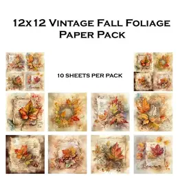 SIMPLY STATED SIMPLY STATED VINTAGE FALL FOLIAGE 12x12 PAPER PACK