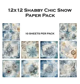 SIMPLY STATED SIMPLY STATED SHABBY CHIC SNOW 12x12 PAPER PACK