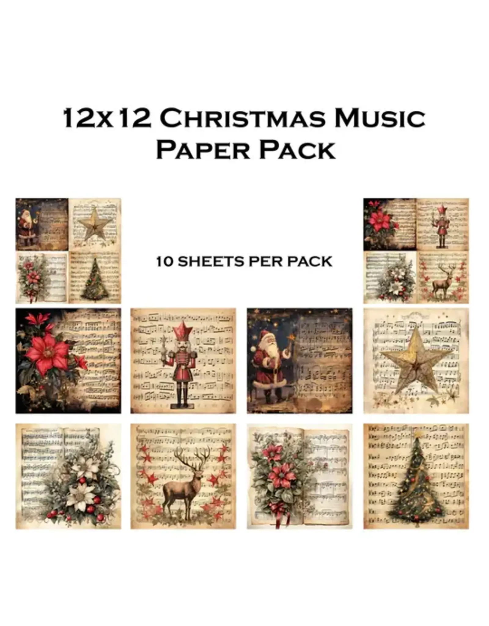 SIMPLY STATED SIMPLY STATED CHRISTMAS MUSIC 12x12 PAPER PACK