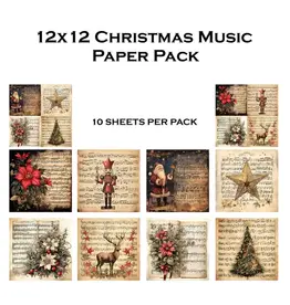 SIMPLY STATED SIMPLY STATED CHRISTMAS MUSIC 12x12 PAPER PACK