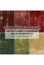 SIMPLY STATED SIMPLY STATED CLASSIC CHRISTMAS 12x12 SOLID PAPER PACK