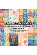 SIMPLY STATED SIMPLY STATED AGE IS JUST A NUMBER 12x12 PAPER PACK