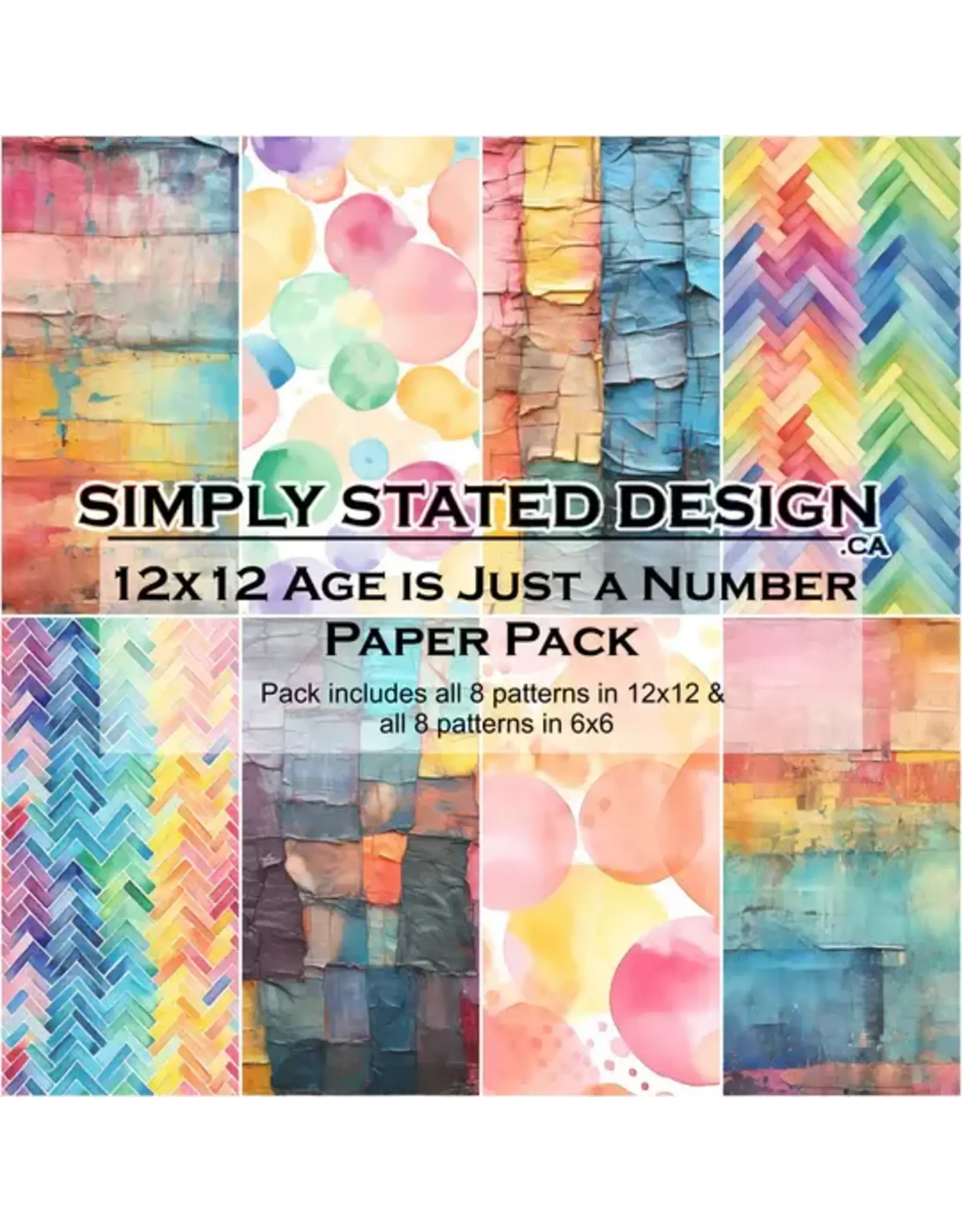 SIMPLY STATED SIMPLY STATED AGE IS JUST A NUMBER 12x12 PAPER PACK