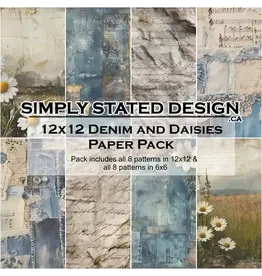 SIMPLY STATED SIMPLY STATED DENIM & DAISIES 12x12 PAPER PACK