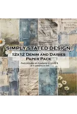SIMPLY STATED SIMPLY STATED DENIM & DAISIES 12x12 PAPER PACK