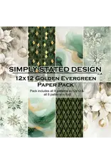 SIMPLY STATED SIMPLY STATED GOLDEN EVERGREEN 12x12 PAPER PACK