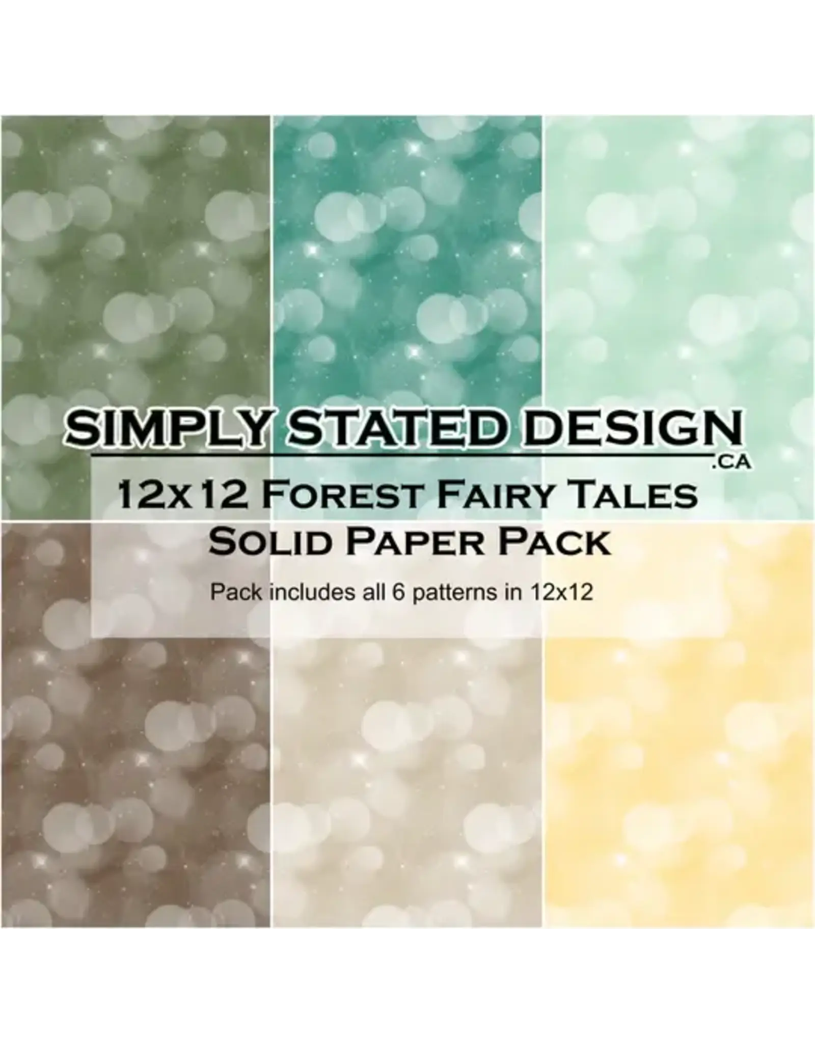 SIMPLY STATED SIMPLY STATED FOREST FAIRY TALES 12x12 SOLID PAPER PACK