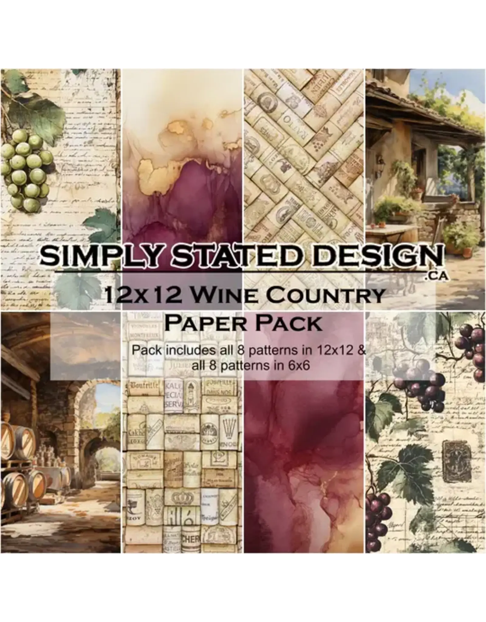 SIMPLY STATED SIMPLY STATED WINE COUNTRY 12x12 PAPER PACK