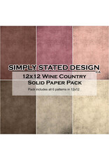 SIMPLY STATED SIMPLY STATED WINE COUNTRY 12x12 SOLID PAPER PACK