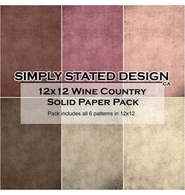 SIMPLY STATED SIMPLY STATED WINE COUNTRY 12x12 SOLID PAPER PACK