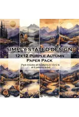 SIMPLY STATED SIMPLY STATED PURPLE AUTUMN 12x12 PAPER PACK