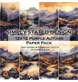 SIMPLY STATED SIMPLY STATED PURPLE AUTUMN 12x12 PAPER PACK