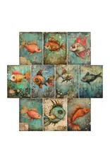 SIMPLY STATED SIMPLY STATED QUIRKY FISH 3.5x5 PROJECT BASE