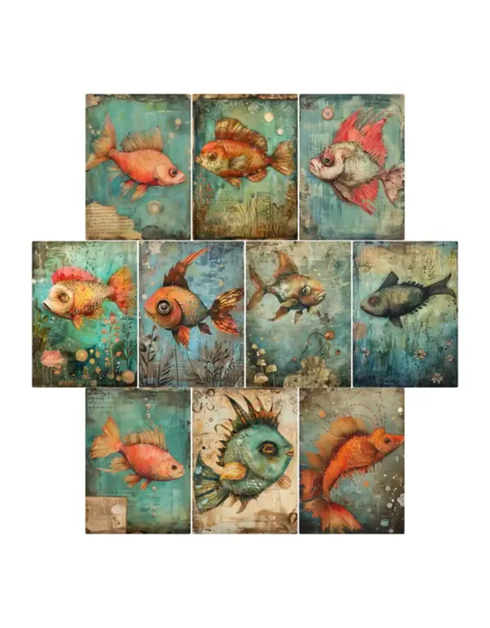 SIMPLY STATED SIMPLY STATED QUIRKY FISH 3.5x5 PROJECT BASE