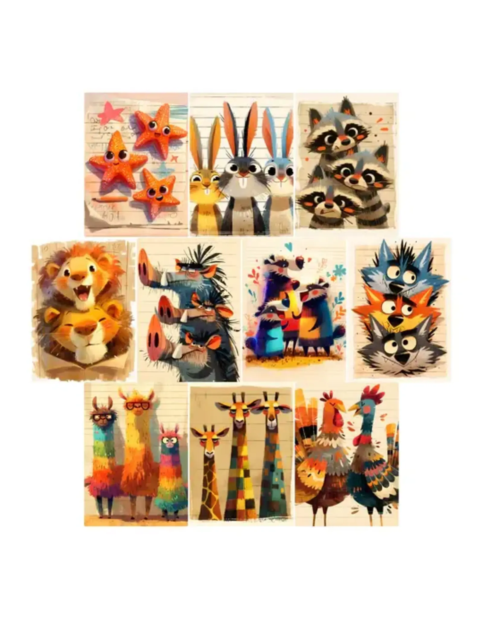 SIMPLY STATED SIMPLY STATED QUIRKY ANIMALS 3.5x5 PROJECT BASE