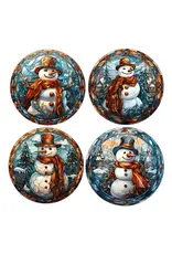 SIMPLY STATED SIMPLY STATED STAINED GLASS SNOWMAN XL EPHEMERA