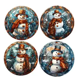 SIMPLY STATED SIMPLY STATED STAINED GLASS SNOWMAN XL EPHEMERA