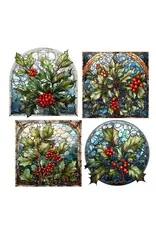 SIMPLY STATED SIMPLY STATED STAINED GLASS HOLLY XL EPHEMERA