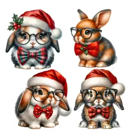 SIMPLY STATED SIMPLY STATED CHRISTMAS BUNNIES XL EPHEMERA