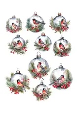SIMPLY STATED SIMPLY STATED CARDINAL ORNAMENTS SNOW GLOBES EPHEMERA